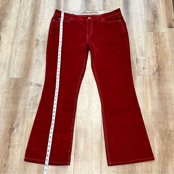 Eddie Bauer Classic Red Corduroy Pants Bootcut Leg, Size 16 - Picture 11 of 11